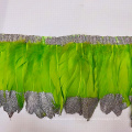 Costume Decoration Feather Trimming With Satin Ribbon Tape Goose Feather Trim